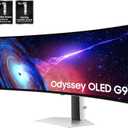 Samsung 49" Odyssey G93SC Series Curved Gaming Monitor, QD-OLED, 240Hz, 0.03ms, DQHD, G-Sync Compatible, FreeSync Premium Pro, Adjustable Stand
