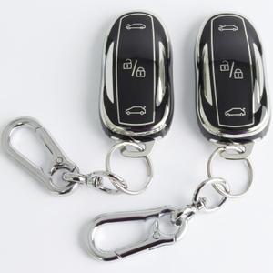2pcs Key Fob Cover for Tesla Model S/Y/3. TPU Car Key Case Protector with Anti-Loss KeychainBlack