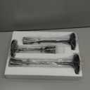 Antique Candlestick Holders Set of 3, Cast Iron Taper Candle Holder for Dining Table Centerpiece, Wedding, Fireplace Mantel Decor, Vintage Tall Candle Stands, Christmas Decorations, Matte Black