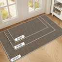 Indoor Door Mats 32"x47" Door Mat Indoor Entrance Resist Dirt Inside Washable Non Slip Entry Rugs for Entryway, Brown