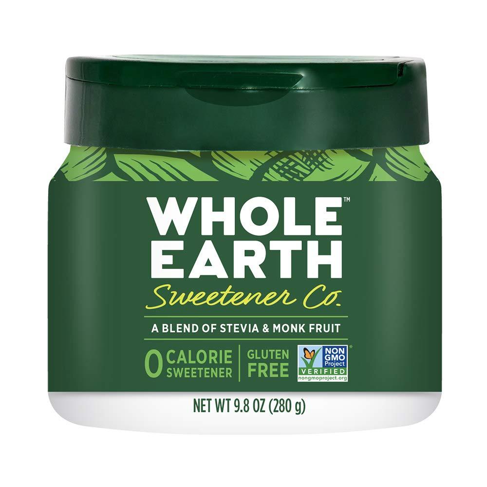Whole Earth Stevia and Monk Fruit Plant-Based Sweetener, 9.8 Ounce Jar