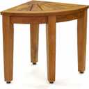 15.5" Teak Shower Bench - From the Corner Collection