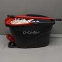 O-Cedar EasyWring Microfiber Spin Mop & Bucket Floor Cleaning System + 2 Extra Refills, Red/Gray