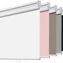 Joydeco Blackout Cordless Roller Shade White Fabric Mini Blinds & Shades for Windows,  Home Darkening