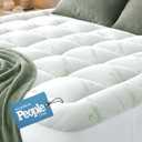 Niagara Ultra Soft King Size Mattress Topper - Viscose Made from Bamboo Pillow Top Mattress Pad for Back Pain Relief - Naturally Cooling for Hot Sleepers, Green