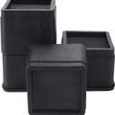 BTSD-home Adjustable Bed Risers 3 or 6 Inch Heavy Duty Stackable Furniture Risers for College Dorm Bed Sofa Table Couch Chair Bed Raisers Blocks 4 Pack Black