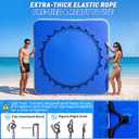Yazzropy Inflatable Water Hammock for Adults, 8 FT Floating Dock Platform, Square Outside Ring Inside Lake Floats for Adults, Pool River Beach Float Island Raft with Rope, Handles, Storage Pockets (2)