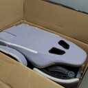 N-GEN GAMING Video Gaming Chair with Footrest Lumbar Support for Home Office High Back Recliner Height Adjustable Ergonomic Comfy Fabric Computer Desk Chair (Purple)