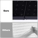 Pegboard Smith 48x24 inch Black Metal Pegboard Kit for Wall Organization with Hooks, Garage Storage Bins, and Utility Tool Board, Efficient Tool Organizer Peg Board