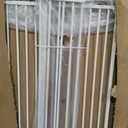 VEVOR Extra Tall Pet Gate for Cats, 29-41 in Adjustable Width, 56 in High Dog Gate, with Pressure Mount Kit and Wall Mount Kit, 1.3 in Narrow Bar Spacing, for Stairs, Doorways, and House, White