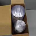 Hioasis 350pcs Clear and Gold Plates - Clear Party Plates for 50 Guest, Include 100 Heavy-duty Plates(20% Thicker Than Standard), 50 Pre Rolled Gold Plastic Silverware Set, 50 Cups