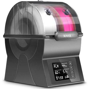 Sovol Filament Dryer, SH02 Dry Box Filament Sealed Storage Box 3D Printer Spool Holder with PTC Heater, Filament Dehydrator with Touch Screen, One Key Set, Compatible with PLA PETG TPU ABS 1.75/2.85mm