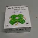 Interactive Cat Toys for Indoor Cats,[Newly Upgraded] Rechargeable Touch Activated Hide and Seek Kitten Toys for Bored Indoor Adult Cats with Fluttering (Green)