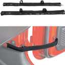 HY-SPEED 2PCS Front Door Limiting Straps Compatible with 2007 2008 2009 2010 2011 2012 2013 2014 2015 2016 2017 2018 Wrangler JK JKU, Door Check Limiter, with Wire Protecting Harness, Black