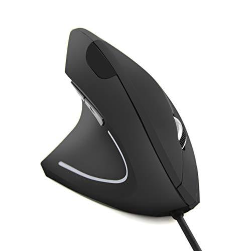 FLY WAY Left Handed Mouse,Ergonomic Vertical USB Wired Mouse 800/1200/1600 DPI Optical 6 Buttons Gaming Mice for PC Laptop Computer Desktop Mac (Left Hand)