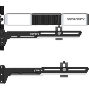 upHere Black&White Graphics Card GPU Brace Support Video Card Sag Holder/Holster Bracket,Adjustable Length and Height Support,G27654