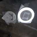 MWE Portable Photo Booth Machine Stand Compatible with Any Ipad with Software APP and Remote Control, RGB Ring Lights Music Sync, Free Custom Logo,Flight Case with Wheels (White, Light Box)