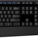 Logitech MK345 Wireless Keyboard and Mouse Combo with Palm Rest, 2.4 GHz USB Receiver, Compatible with PC, Laptop, Black (Pack of 1)