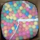 Amazon Basics BPA Free Ball Pit Balls with Storage Bag, Crush-Proof Plastic for Toddlers Kids 12+ Months Play, 6 Bright Colors, Pack of 1000