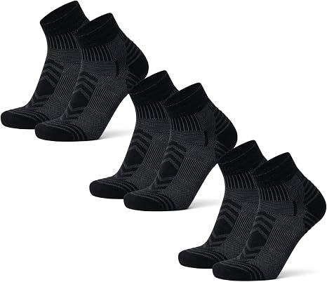 DANISH ENDURANCE Merino Wool Hiking Socks, Low-Cut, 3-Pack