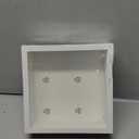 PATIKIL 7x7 Shadow Box Frame, White Acrylic Wooden Dried Flower Display Stand Floating Photo Frame for Flowers Ticket Crafts and Photos