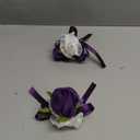 Geosar 20 Pcs Wedding Corsage and Boutonniere Set Homecoming Artificial Corsage Wristlet and Boutonniere for Men Women Bride Bridesmaid Wedding Flowers Accessories Prom Suit Decorations (Purple)