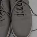 FENLERN Golf Shoes Men, Spiked, Waterproof Leather Upper, Cushioning F006 (14, Grey White)