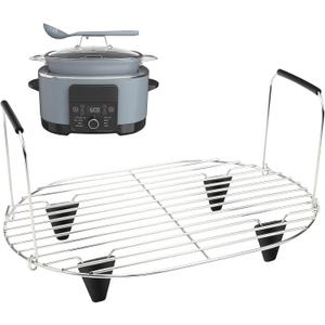 BYKITCHEN Roast and Steamer Rack Compatible with Ninja Foodi Possible Cooker Pro 8.5 Quart MC1000, MC1001, MC1010 Slow Cooker Crock, Ninja Possible Cooker Pro Accessories with Silicone Feet & Handles