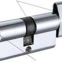 ARTIBETTER Door Handle Lock Stainless Steel Interior Panel Locking Heavy-Duty Front Door Easy Install Modern Security 4.72X 7.48 Inch