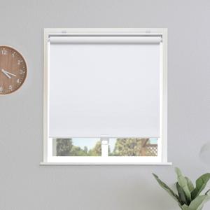 Sunoff Blackout Roller Shades Blinds Cordless for Windows Pull Down Room Darkening Door Blinds with Thermal Insulated Easy to Install for Living Room,Bedroom,Home,Office Bathroom White 38" W x 72" H