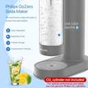 Philips Sparkling Water Maker ADD4901GROQ/37, Plastic Soda Streaming Machine with Quick Twist Bottle, 1L BPA free PET Carbonating Bottle, Soda Maker Compatible with 60L CO2 Carbonator (NOT Included)