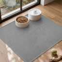 3 x MontVoo Pet Feeding Mat, Absorbent Dog Food Mat, Quick Dry Pet Bowl Mat with Non-Slip PU Backing, Keep Floor Clean from Water&Food Spills, Machine Washable Cat Food Placemat, 20"x20", Grey