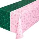 xo, Fetti Pink + Green Witch Tablecloth | 9' x 4.5' | Birthday Decorations, Bachelorette Tablescape, Dinner Party Setting, Kids Wizard Table Cover, Girls Decor