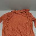 Zoye Chen Womens Bikini Swimsuit Cover Up Button Down V Neck Shirts Long Sleeve Blouse Beachwear Bathing Suit (Large, Clay)