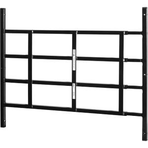 Segal S 4767 Carbon Steel Fixed 4-Bar Window Grill for Home Security and Child Safety, 21-1/4 In., Black Black (1 Set), 31 in.