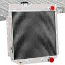 CU259 1966 Mustang Radiator Compatible with 1960-1965 Ford Falcon/Ranchero Radiator, 1965-1966 Mustang Radiator63-66 Mercury Comet Radiators, V8 260 289 AT/MT 3 Row Full Aluminum Radiator