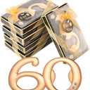 50Pieces 60 Bottle Opener Gifts for 60th Birthday Party Favors 60th Anniversary Party Return Gifts or Souvenirs for Guests , Gold and Black Theme Party Decorations (60)
