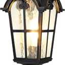 Dusk to Dawn Outdoor Post Lights,Black Waterproof Lamp Post Light Fixture, Aluminum Lamp Posts Outdoor Lighting Pole Lantern for Outside Yard Patio Pathway Garden Deck, Hard Wired