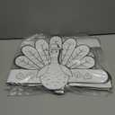 2 x Gatherfun Autumn Children School Party Decor, 12ct Fall Thanksgiving Paper Headbands - Color Your Own Turkey Activity Headbands, Thanksgiving Party Craft Activities & Turkey Party Favors