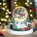 Christmas Snow Globes Moving Train in Village Houses Snowman Christmas Snow Globe with 8 Songs Color Changing Battery Operated Musical Box for Christmas Home Party Décor