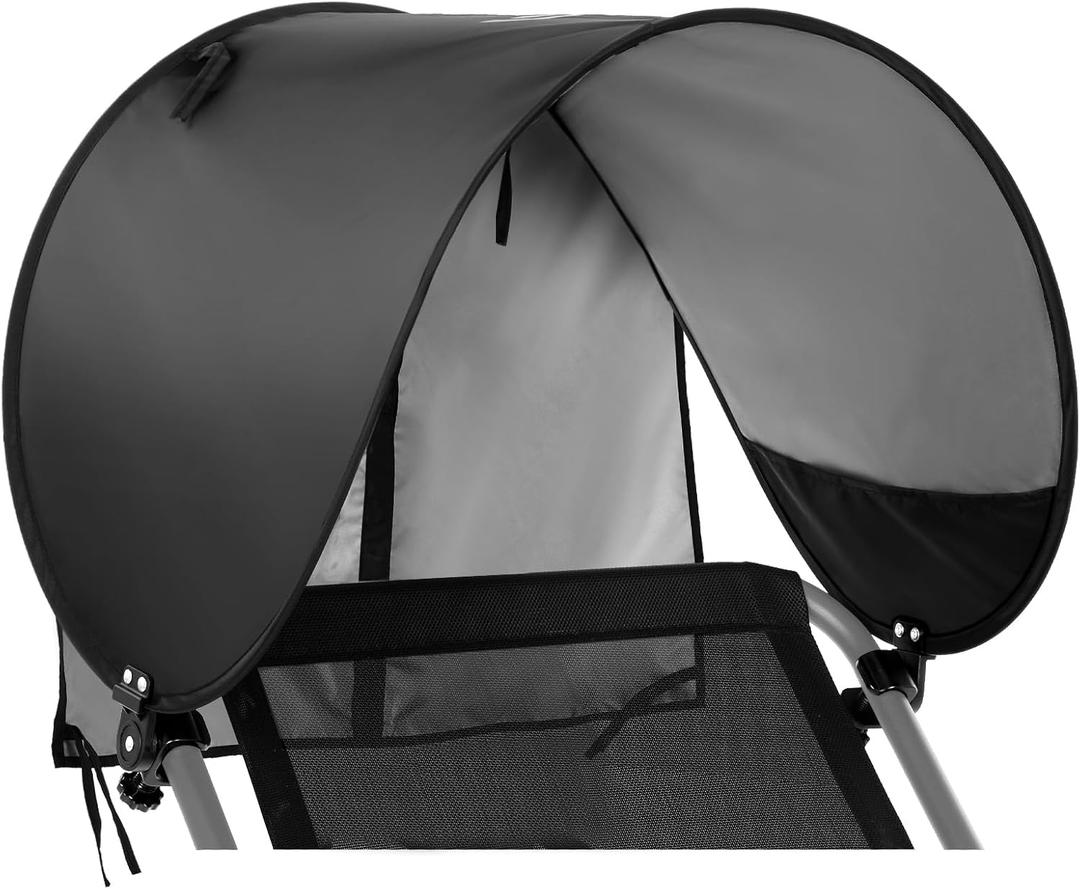Sportneer Chair Sun Shade: UPF 50+ Universal Chair Canopy with Adjustable Angle & Back Flap, Fits Most Brands’ Beach, Camping, Lawn, Wheelchair, Fishing Chairs - Easy to Use, Lightweight, 1 Pack