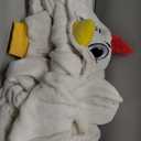 NEWCOSPLAY Unisex Adult Onesie Pajamas Animal One Piece Costume Cosplay Sleepwear (Large, White Chicken)