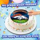7.5x Inch Edible Cake Toppers Broncos Themed Birthday Party Collection of Edible Cake Decorations