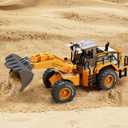 Kids Metal Construction Toys - Bulldozer, Upgraded Construction Vehicle with Lights and Sounds, Die-Cast Model Toy Car, Bulldozer Toys for Boys Girls Toddlers Kids Gifts, Ages 3+, Yellow