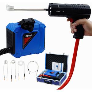 1800W 110V Magnetic Induction Heater Bolt Remover Kit With 4 Coil, Flameless Auto Heater for Rusty Screw Removing, Rotated Handle Handheld Portable Heater for Home Car Repair