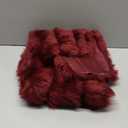 Zhanmai 2 Pcs Winter Long Shawl Cloak Stretchy Glove Opera Bridal Dance Gloves for Women Dress Party Coat (Standard, Claret)