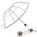 Clear Transparent Folding Auto Open/Close Umbrella w Reinforced Steel Ribs (Black Rim) Fast ePacket Shipping