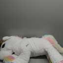 44 Inch Giant Unicorn Stuffed Animal Pillow, Cute Soft Big Unicorn with Rainbow Wings Large Plush Toy, Gifts for Girlfriend Girls Boys Kids Birthday Valentines Christmas