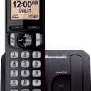 Panasonic Cordless Phone, 1.6" Backlit Display, Call Block, Speakerphone, 10 Hours Talk Time, 1 Handset  KXTGC200B (Black)