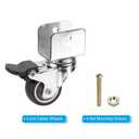 PATIKIL 1.5" Swivel Caster Wheels with 1" U Bracket, 4 Pack Mute Moving Swivel Wheel Replacement with Brake Total Load 132lbs for Cabinet Furniture Table